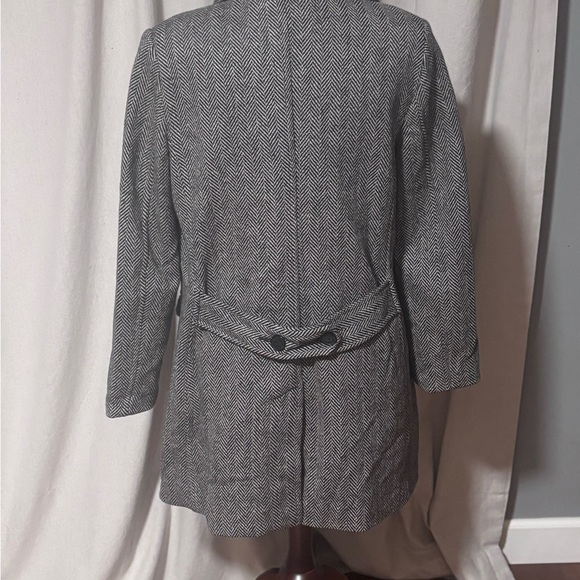 Y2K, Herringbone, Issac Mizrahi For Target Women’s Wool Coat, Size Large - Picture 2 of 4